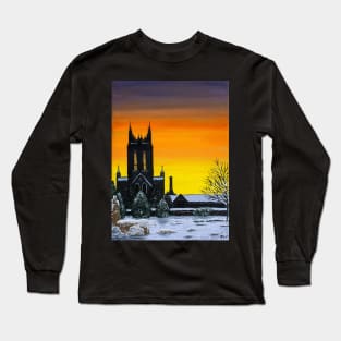 Bury St Edmunds Twilight Cathedral Painting Long Sleeve T-Shirt